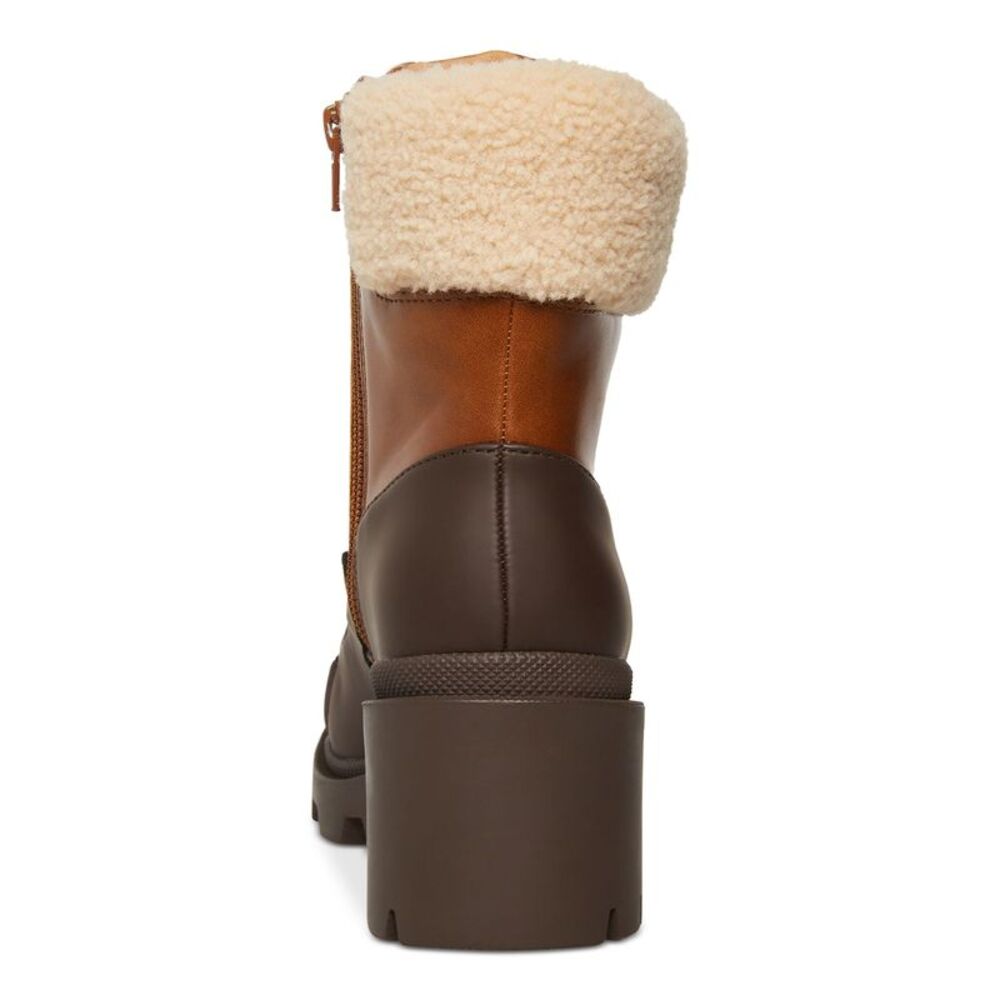 MADDEN GIRL Womens Brown Lug Sole Bubbles Round Toe Block Heel Duck Boots 8.5 M - Picture 3 of 4